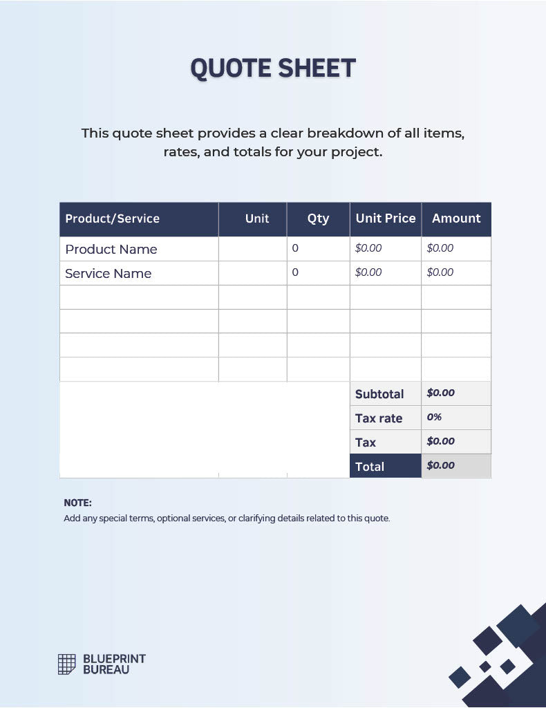Proposal & Quote Package