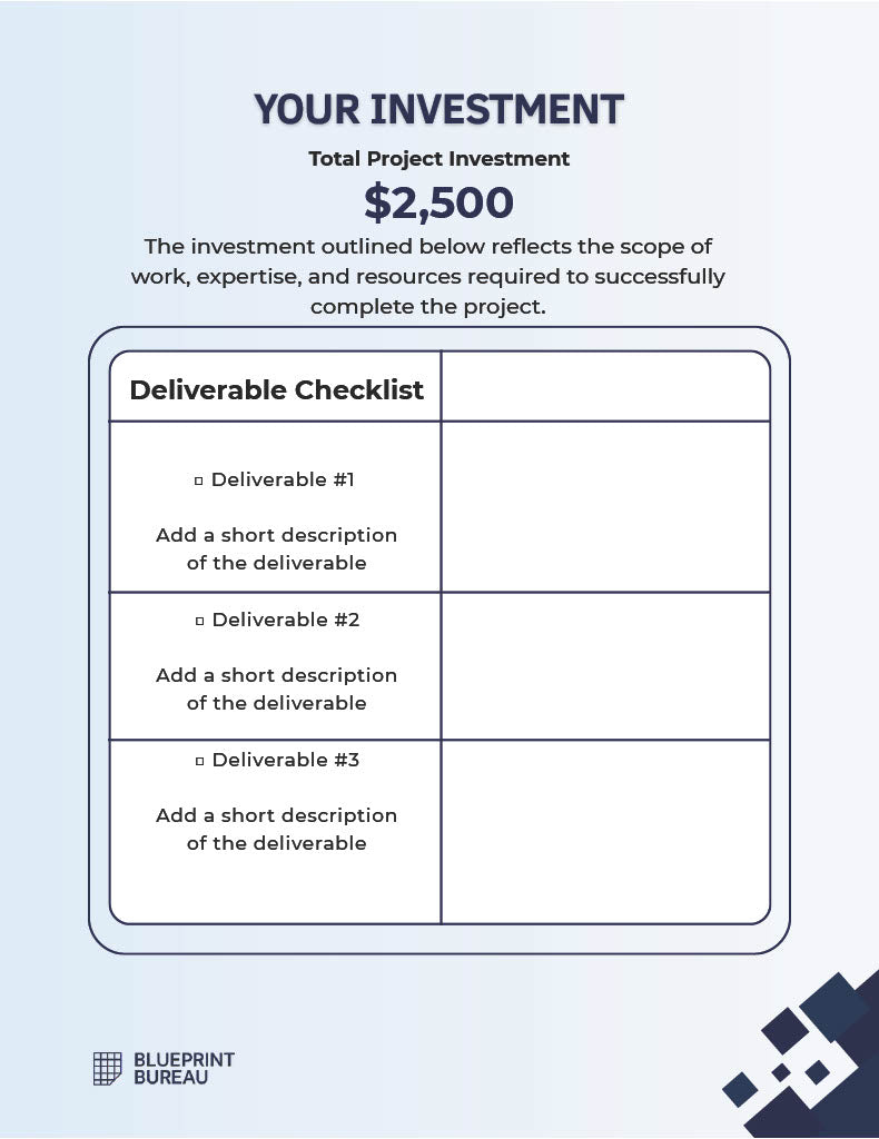 Proposal & Quote Package